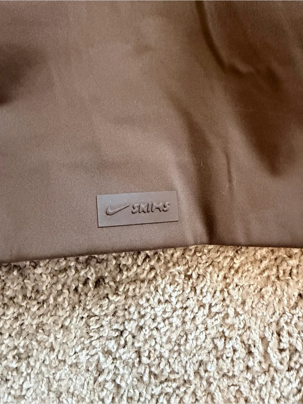 Nike x Skims Matte Women's High-Neck padded bra size 36dd dark sepia NWT - Picture 10 of 10